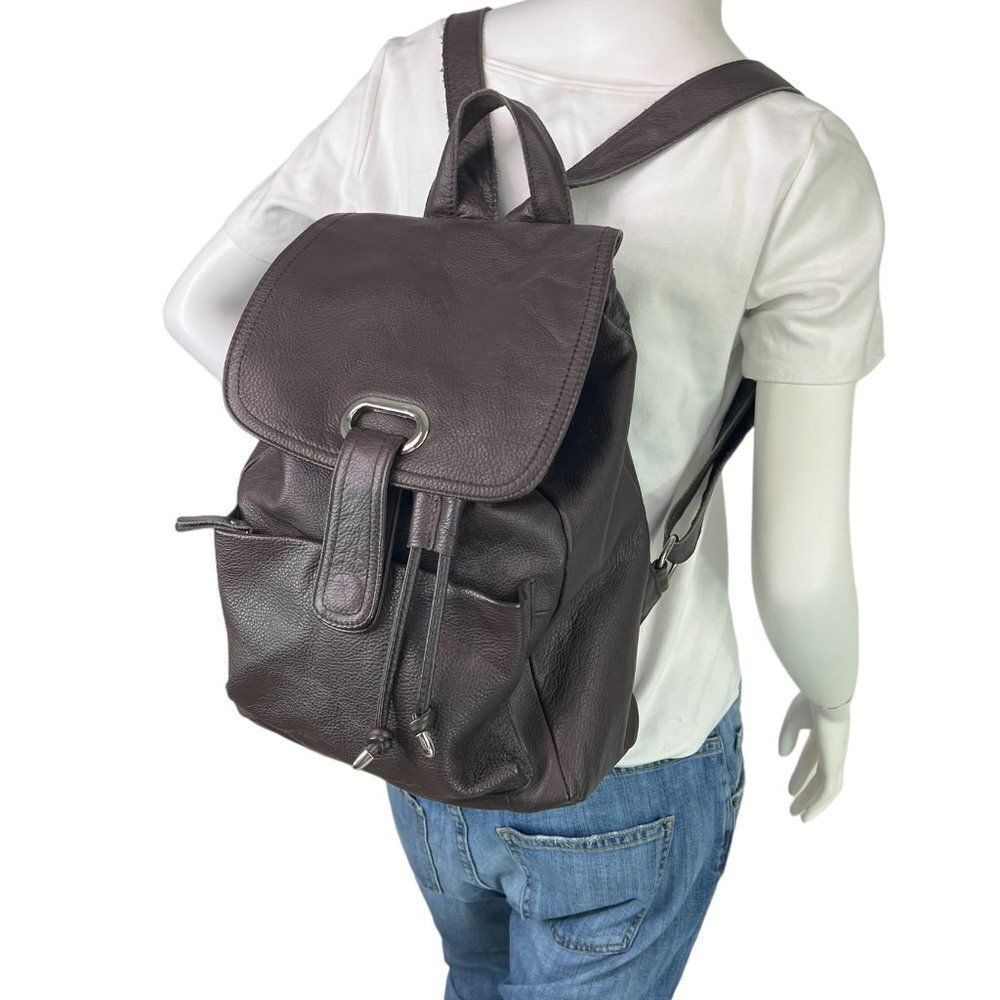 Elegant Brown Leather Backpack
